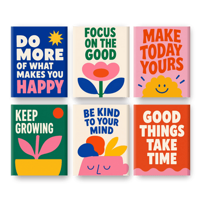 6 Mini Paintings | Positieve Quotes Set - Schilder Op Nummers