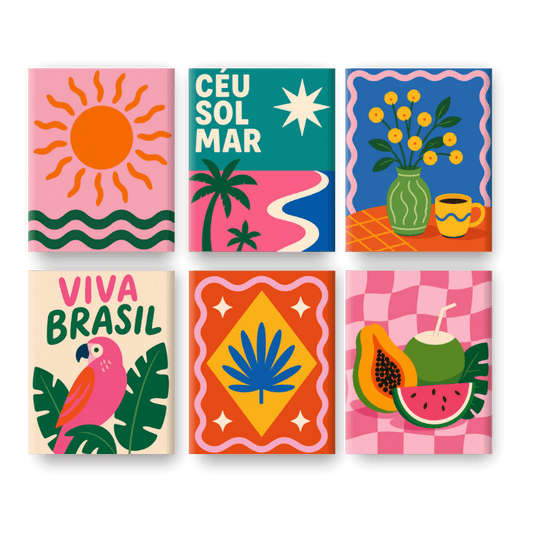 6 Mini Paintings | Viva Brasil Set