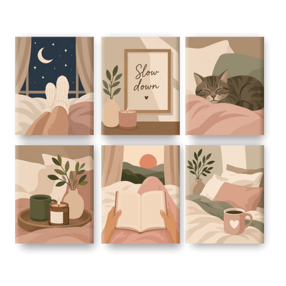 6 Mini Paintings | Thuis Comfort Set