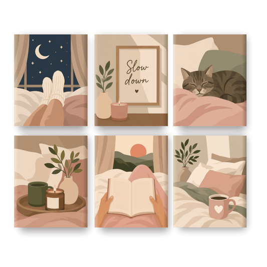6 Mini Paintings | Thuis Comfort Set