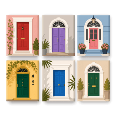 6 Mini Paintings | Deuren Set