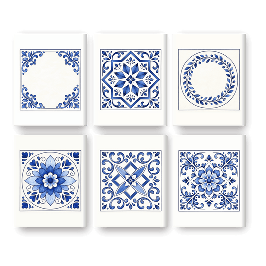 6 Mini Paintings | Delfts Blauwe Tegels Set- Schilderen op nummers