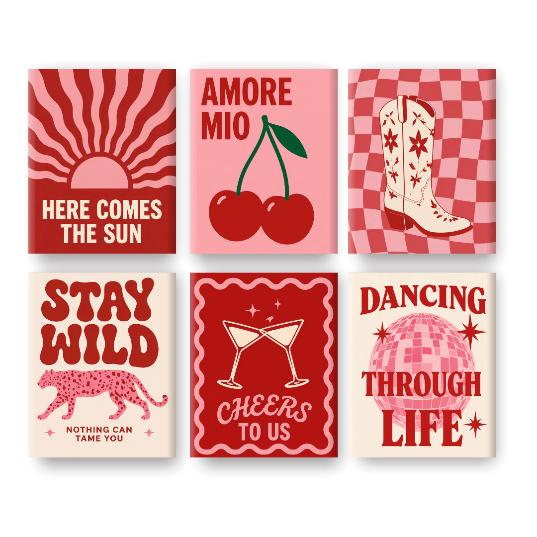 6 Mini Paintings | Wild & Vrij Set - Schilder Op Nummers