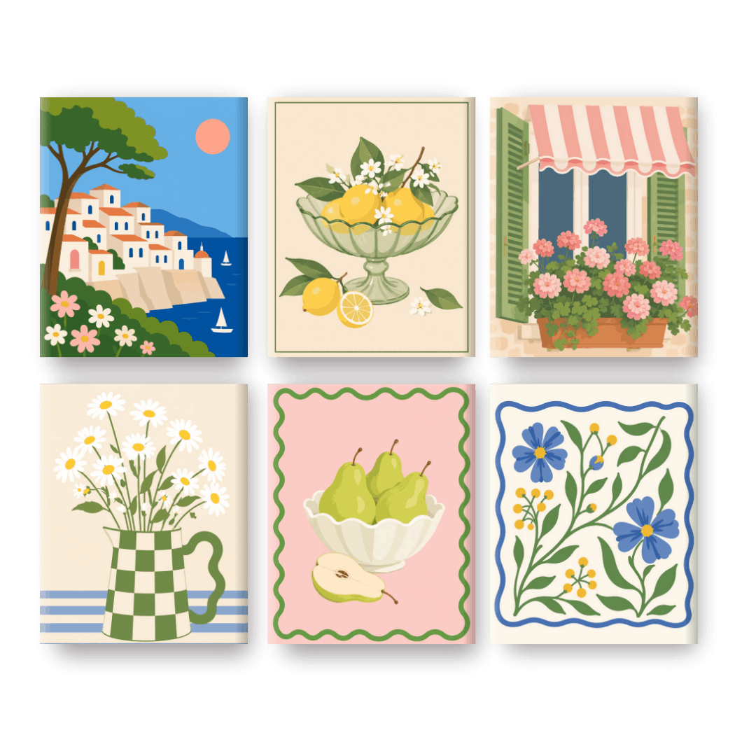 6 Mini Paintings | Lente Charme Set