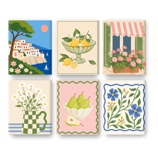 6 Mini Paintings | Lente Charme Set