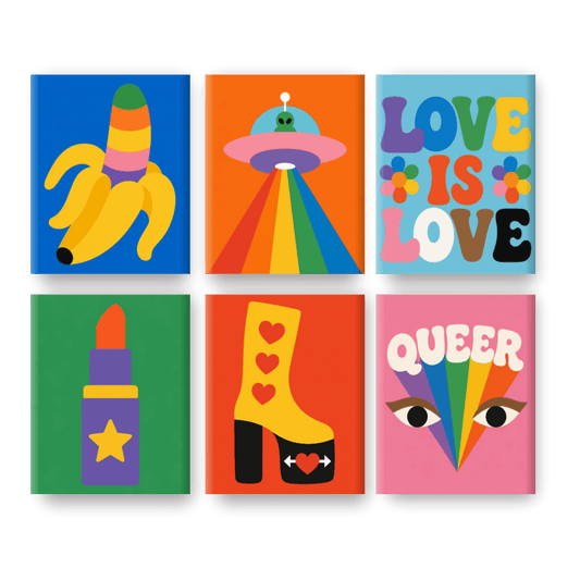 6 Mini Paintings | Pride Love Set