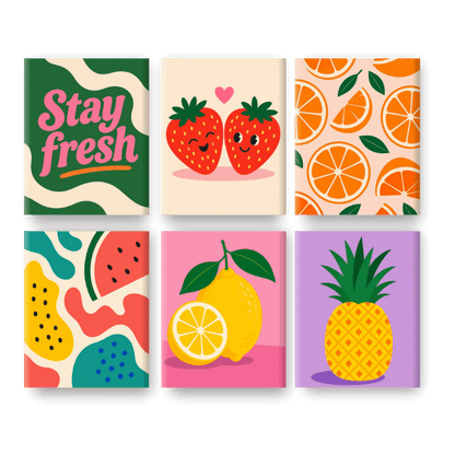 6 Mini Paintings | Citrus Splash Set