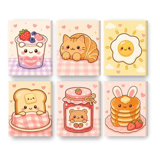 6 Mini Paintings | Kawaii Sweets Set