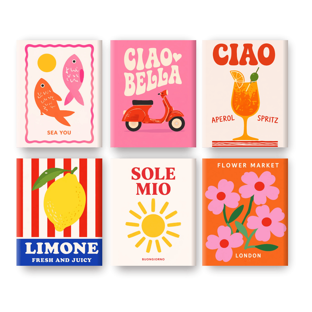 6 Mini Paintings | Ciao Bella Set