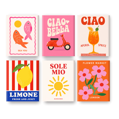 6 Mini Paintings | Ciao Bella Set