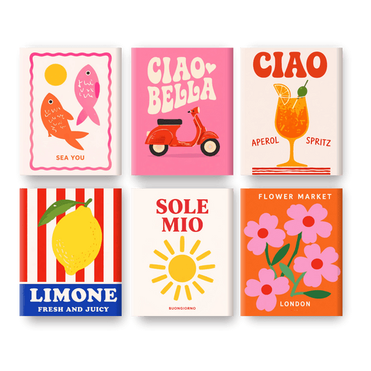 6 Mini Paintings | Ciao Bella Set