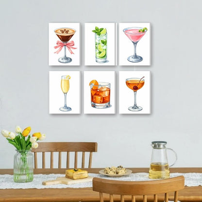 6 Mini Paintings | Mooie Cocktail Set