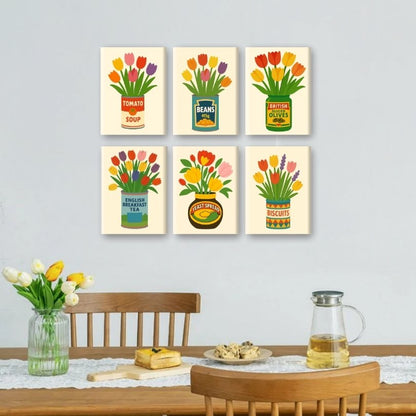 6 Mini Paintings | Tulpen in Blikjes Set