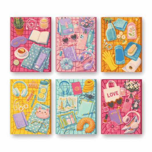 6 Mini Paintings | Kleurrijke Essentials Set- Schilderen op nummers