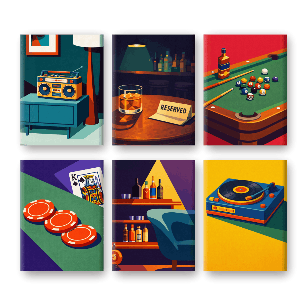 6 Mini Paintings | Na Uren Set- Schilderen op nummers