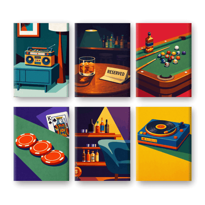 6 Mini Paintings | Na Uren Set- Schilderen op nummers