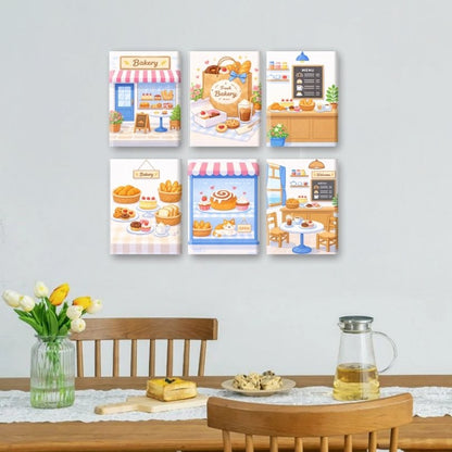 6 Mini Paintings | Bakkerij Set