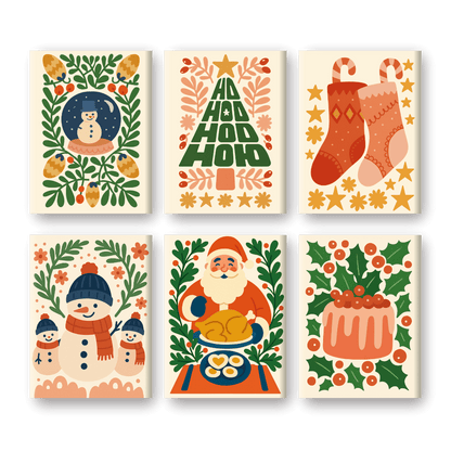 6 Mini Paintings | Prachtig Kerst Set