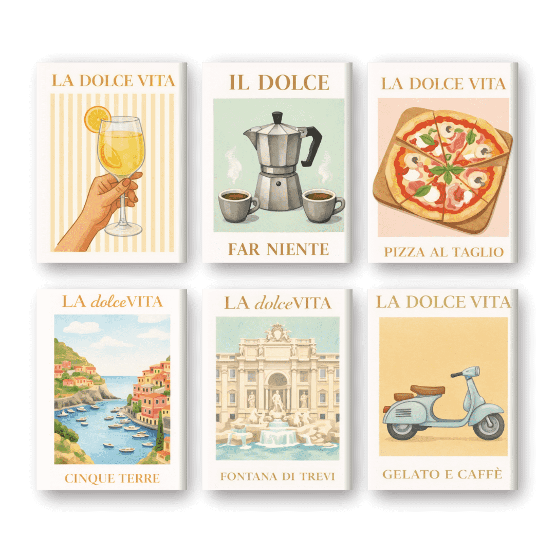 6 Mini Paintings | Bella Italia Set