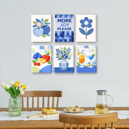 6 Mini Paintings | Blauwe Momenten Set