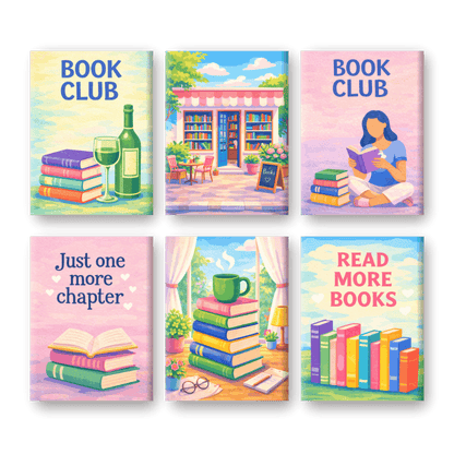 6 Mini Paintings | Boekenclub Set- Schilderen op nummers