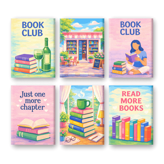 6 Mini Paintings | Boekenclub Set- Schilderen op nummers
