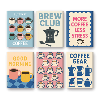 6 Mini Paintings | Brew Club Coffee Set