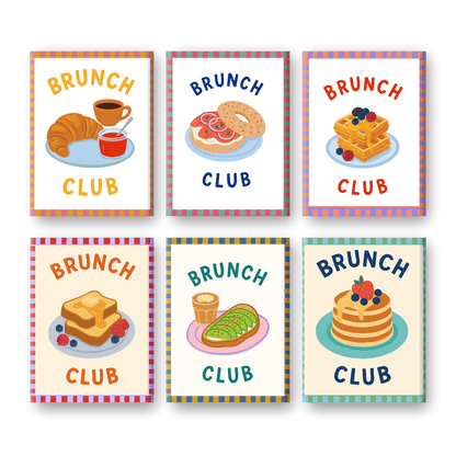 6 Mini Paintings | Brunchclub Set