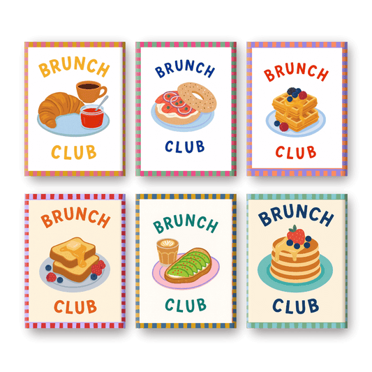 6 Mini Paintings | Brunchclub Set