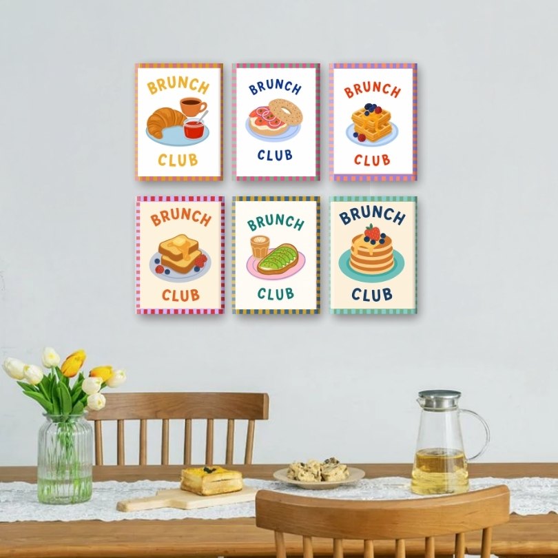 6 Mini Paintings | Brunchclub Set
