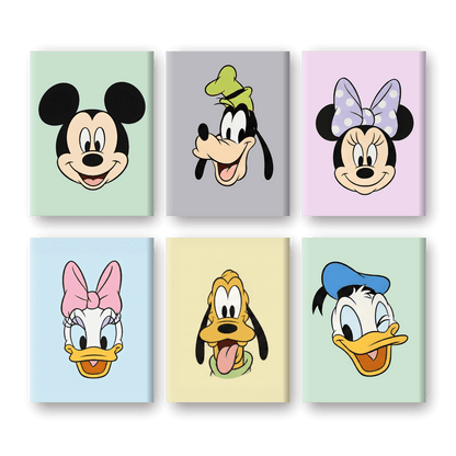 6 Mini Paintings | Cartoon Iconen Set