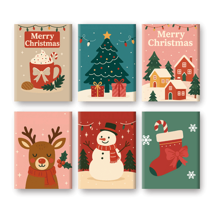 6 Mini Paintings | Klassieke Kerst Set