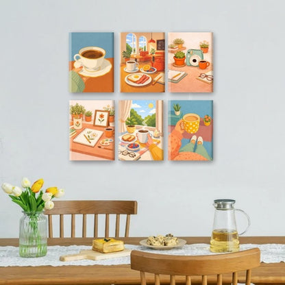 6 Mini Paintings | Koffierituelen Set