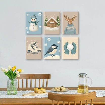 6 Mini Paintings | Koude Winter Set