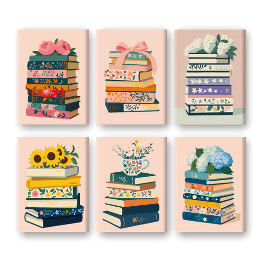 6 Mini Paintings | Kleurrijke Boeken Set