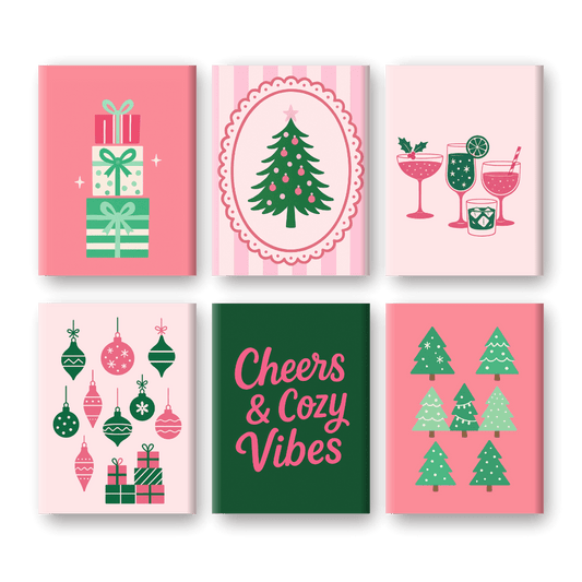 6 Mini Paintings | Cozy Vibes Christmas Set