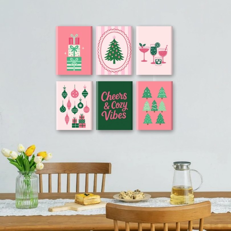 6 Mini Paintings | Cozy Vibes Christmas Set