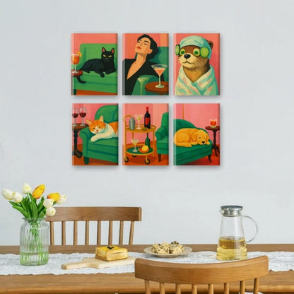 6 Mini Paintings | Cozy Vibes Set