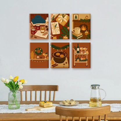6 Mini Paintings | Gezellige Winter Set