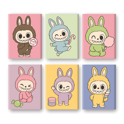 6 Mini Paintings | Schattige Poppen Set