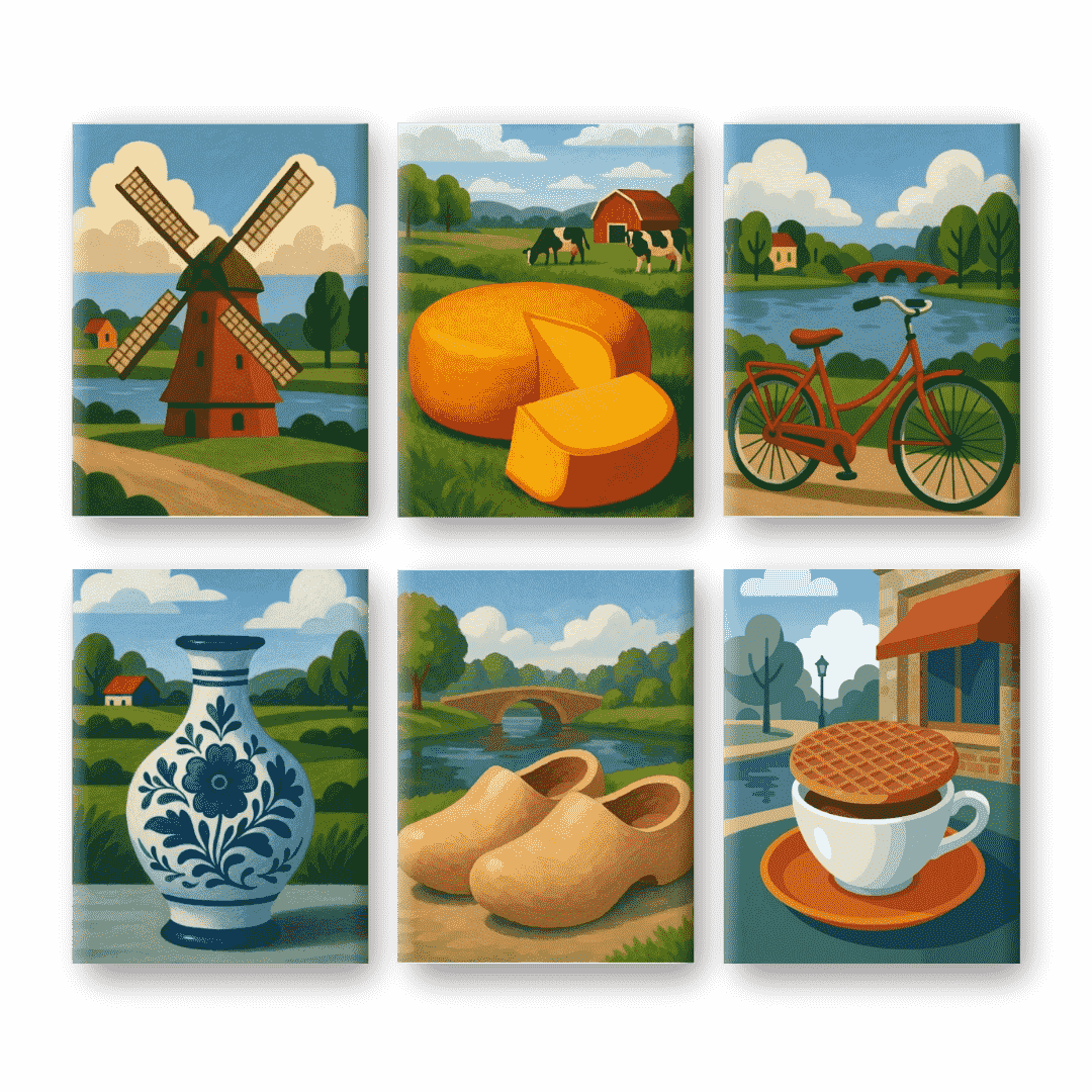 6 Mini Paintings | Nederlandse Landschappen Set- Schilderen op nummers