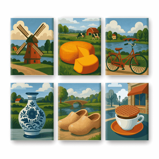 6 Mini Paintings | Nederlandse Landschappen Set- Schilderen op nummers