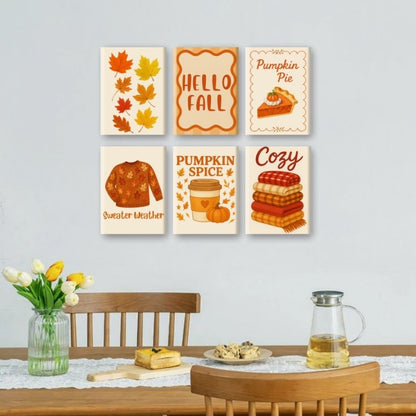 6 Mini Paintings | Herfst set