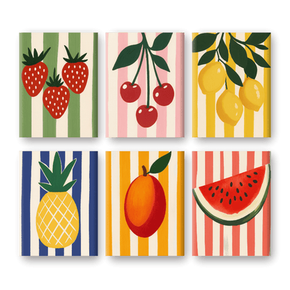 6 Mini Paintings | Fruit set