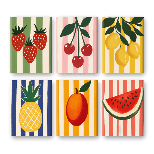 6 Mini Paintings | Fruit set