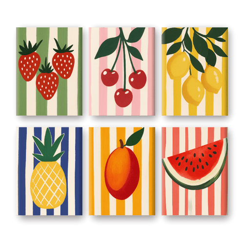 6 Mini Paintings | Fruit set