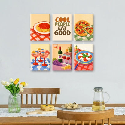 6 Mini Paintings | Goed Eten Set