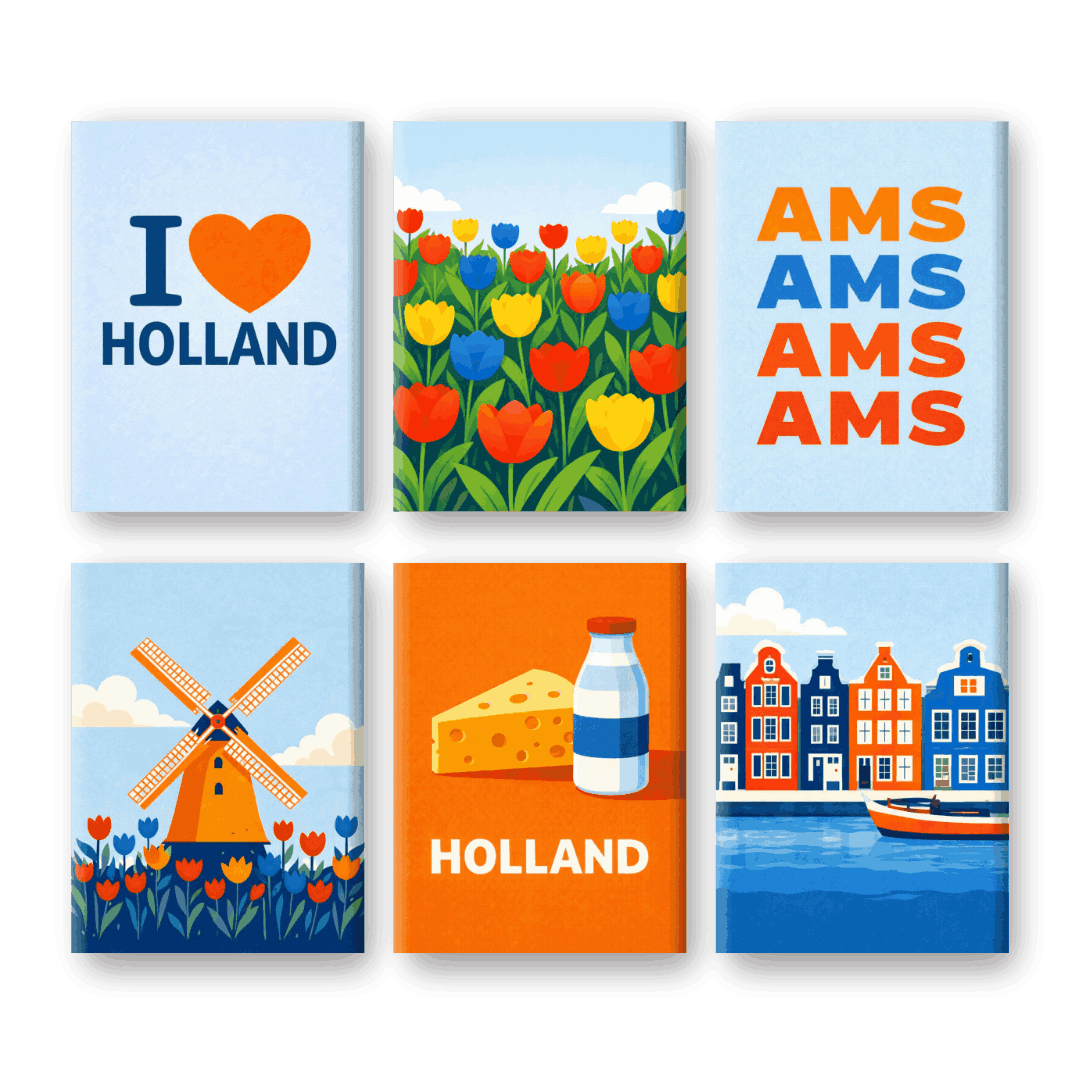 6 Mini Paintings | I Love Holland Set- Schilderen op nummers
