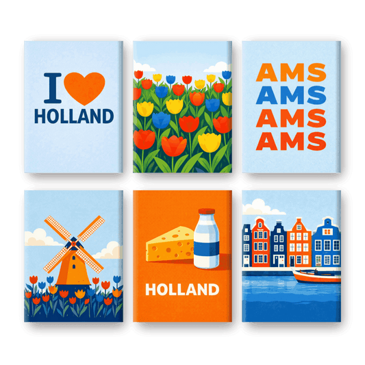 6 Mini Paintings | I Love Holland Set- Schilderen op nummers