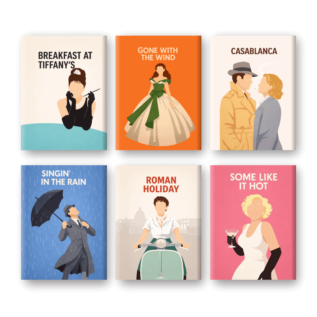 6 Mini Paintings | Iconische Films Set